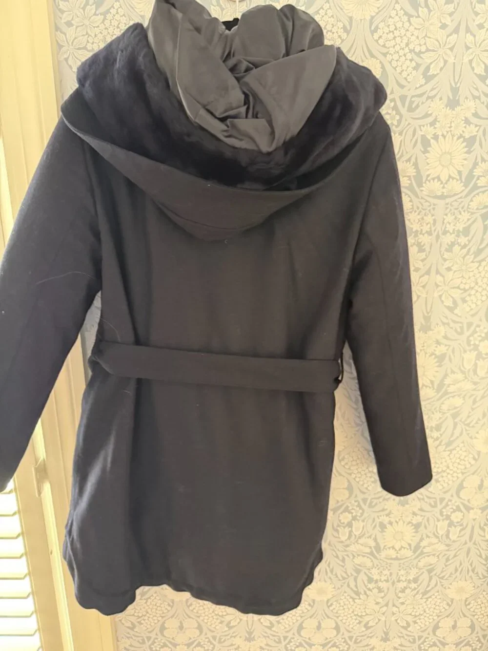 Navy 2:1 Wool Jacket with Removable Puffer Jacket Liner - Size Small